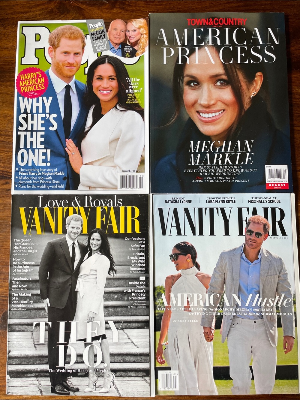 4 Meghan Markle & Prince Harry Magazines - People Vanity Fair Town & Country